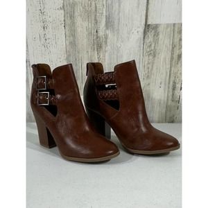 American Eagle Outfitters Brown Ankle Booties with Cutout Design